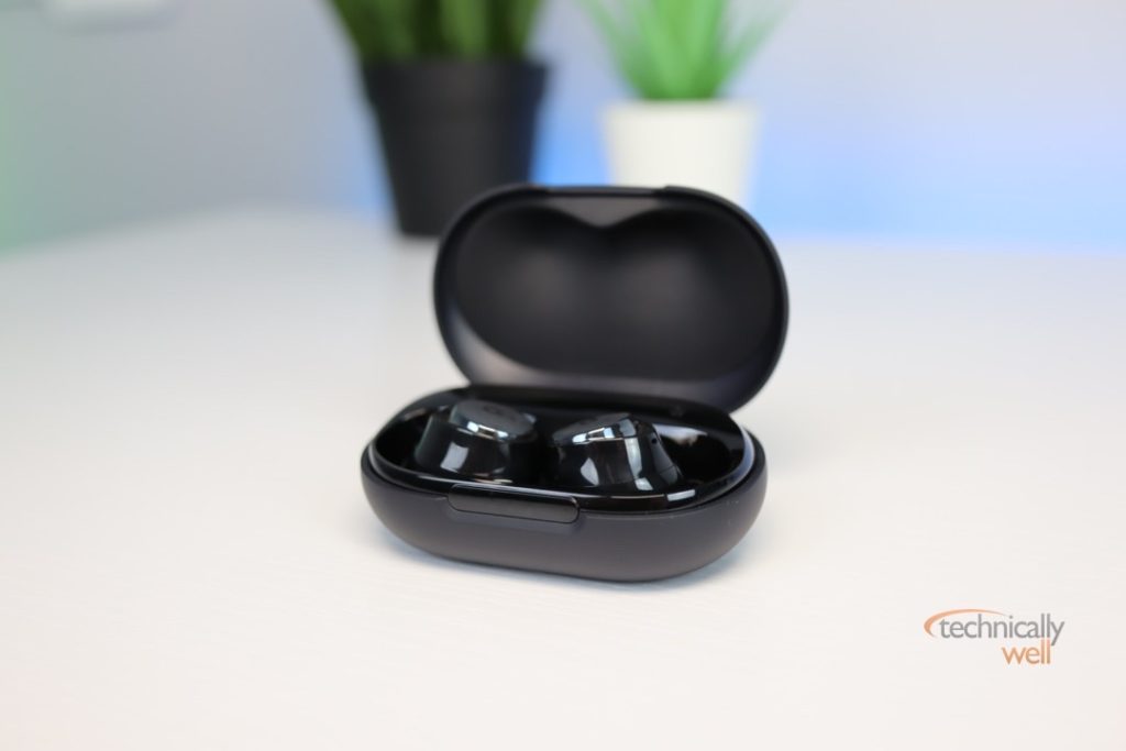 Soundcore Space A40 earbuds in charging case