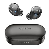 Wireless Earbuds, [2020 Upgraded]EarFun Free Bluetooth 5.0 Earbuds with Qi Wireless Charging Case, USB-C Quick Charge, IPX7 Waterproof in-Ear Wireless Headphones, Deep Bass, 30H Playtime Built-in Mic