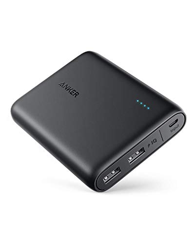 Anker PowerCore 13000, Compact 13000mAh 2-Port Ultra-Portable Phone Charger(Black) (Renewed)