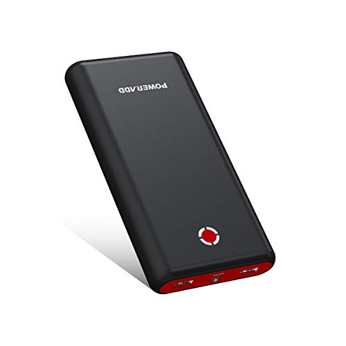 Poweradd Pilot X7 20000mAh Compact Power Bank Dual-Port External Battery Pack with Smart Charge for Smartphones and Tablets (Black)