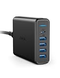 USB Type-C, Anker Premium 5-Port 60W USB Wall Charger, PowerPort I with 1 Power Delivery Port for Apple MacBook, Nexus 5X / 6P and 4 PowerIQ Ports for iPhone, iPad, Samsung and More