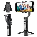 3-Axis Gimbal Stabilizer for Smartphone,0.5lbs Lightweight Foldable Phone Gimbal w/Auto Inception Dolly-Zoom Time-lapse, Handheld Gimbal for iPhone 11 pro max/11/Xs Max/Samsung - Hohem iSteady X