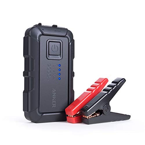 Roav Jump Starter, by Anker, 400A Peak 12V 9000mAh, for Gasoline Engines up to 2.8L, Portable Charger Power Bank, Advanced Safety Protection and Built-In LED Flashlight