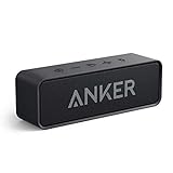 Anker SoundCore Bluetooth Speaker with 24-Hour Playtime, 66-Foot Bluetooth Range & Built-in Mic, Dual-Driver Portable Wireless Speaker with Low Harmonic Distortion and Superior Sound - Black