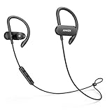 Anker SoundBuds Curve Wireless Headphones, Bluetooth 4.1 Sports Earphones with 12.5 Hour Battery, AptX Stereo Sound, Waterproof Nano Coating, Workout Headset with Built-In Mic and Carry Pouch