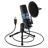 USB Gaming Microphone, TONOR Computer Condenser PC Mic with Tripod Stand & Pop Filter for Streaming, Podcasting, Vocal Recording, Compatible with iMac PC Laptop Desktop Windows Computer, TC-777