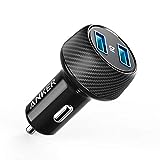 Anker 24W 4.8A Car Charger, 2-Port Ultra-Compact PowerDrive 2 Elite with PowerIQ Technology and LED for iPhone XS/Max/XR/X/8/7/6/Plus, iPad Pro/Air/Mini, Galaxy Note/S Series, LG, Nexus, HTC, and More