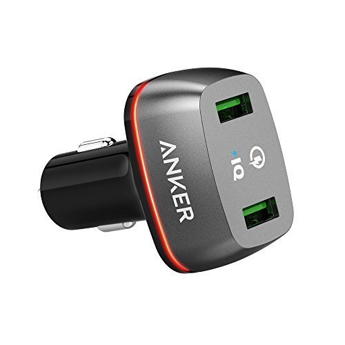 Anker Quick Charge 2.0 36W Dual USB Car Charger, PowerDrive+ 2 for Galaxy S7 / S6 / Edge / Plus, Note 5 / 4 and PowerIQ for iPhone X/ 8/ 7 / 6s / Plus, iPad Pro / Air 2 / mini, LG, Nexus, HTC and More