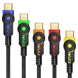 Volutz USB C Cable/Type C to USB Fast Charging Cords (5-Pack; 10ft+6.5ft+2x3.3ft+1ft) Durable, Nylon Braided for Samsung Galaxy S10 S9 S8 Plus Note 10 9 Nintendo Switch LG G6 (Color-Coded)