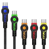 Volutz Micro USB Cable, 5-Pack 10ft, 6.5ft, 3X 3.3ft, Reliable Fast Charging Cables, Nylon Braided Compatible with Samsung Galaxy S7 Edge S6 S5, Android Phone, LG G4, PS4, Xbox, Kindle Equilibrium