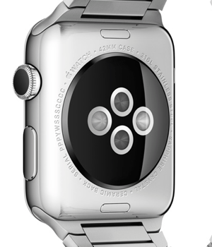 Apple Watch sensors on the underside